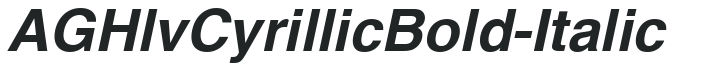 AGHlvCyrillic Bold-Italic preview
