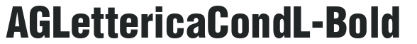 AGLettericaCondL-Bold preview
