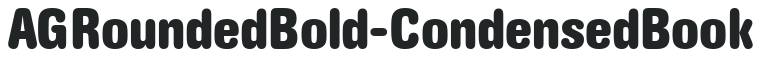 AGRoundedBold-CondensedBook letters preview