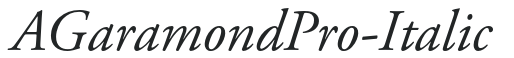 AGaramondPro-Italic preview