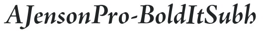 AJensonPro-BoldItSubh preview