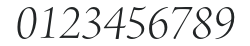 AJensonPro-LtItDisp numbers preview