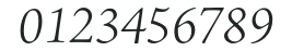 AJensonPro-LtItSubh numbers preview