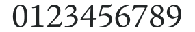AJensonPro-Regular numbers preview