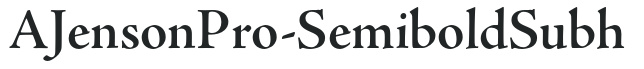 AJensonPro-SemiboldSubh letters preview