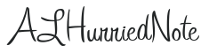 AL Hurried Note letters preview