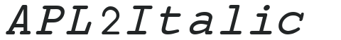 APL2 Italic preview
