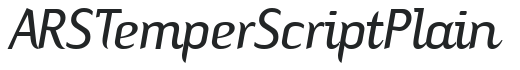 ARSTemper ScriptPlain letters preview