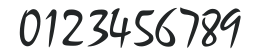 AR Script1 Bold numbers preview