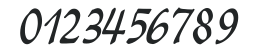 AR Script3 Bold numbers preview