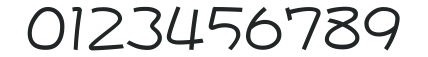 AR Script6 Bold numbers preview