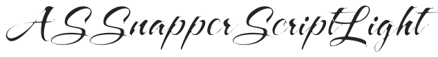 A&S Snapper Script Light letters preview