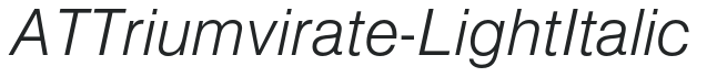 ATTriumvirate-LightItalic preview