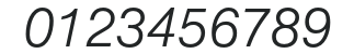 ATTriumvirate-LightItalic numbers preview