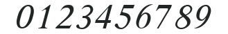 AWRomanGk Italic numbers preview