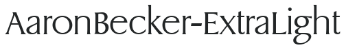 AaronBecker-ExtraLight preview