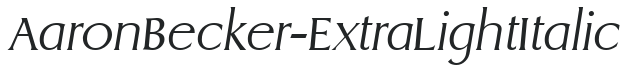 AaronBecker-ExtraLight Italic preview