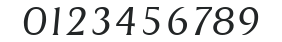 AaronBecker-ExtraLight Italic numbers preview