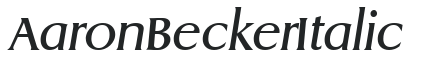 AaronBecker Italic preview