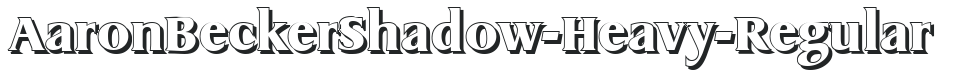 AaronBeckerShadow-Heavy-Regular preview