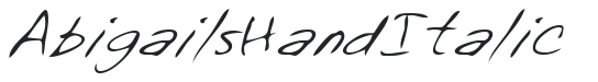 AbigailsHand Italic preview