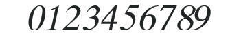 Academiury-ITV Italic numbers preview