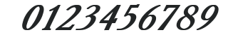 Academy Bold Italic numbers preview