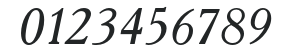 AcademyC-Italic numbers preview
