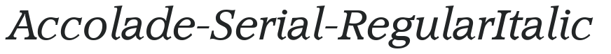 Accolade-Serial-RegularItalic preview