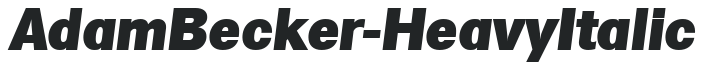 AdamBecker-Heavy Italic preview