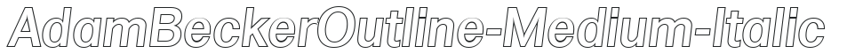 AdamBeckerOutline-Medium-Italic preview