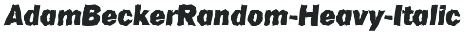 AdamBeckerRandom-Heavy-Italic preview