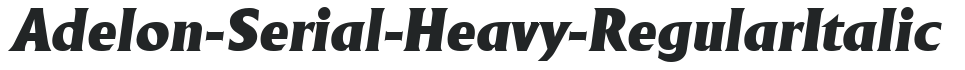 Adelon-Serial-Heavy-RegularItalic preview