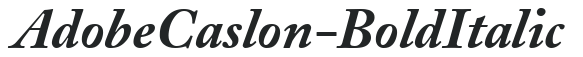 AdobeCaslon-Bold Italic preview