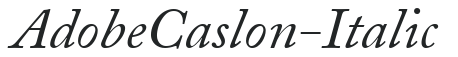AdobeCaslon-Italic preview