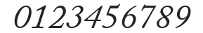 AdobeCaslon-Italic numbers preview