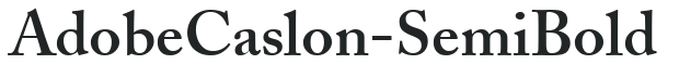 AdobeCaslon-SemiBold preview