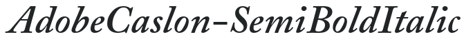 AdobeCaslon-SemiBold Italic preview