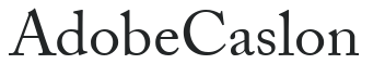 AdobeCaslon preview
