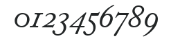 AdobeCaslonOldstyleFigures-Italic numbers preview