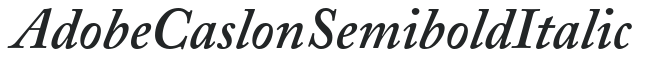 Adobe Caslon Semibold Italic preview