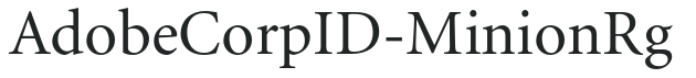 AdobeCorpID-MinionRg preview
