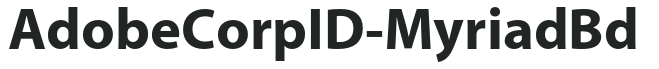 AdobeCorpID-MyriadBd preview