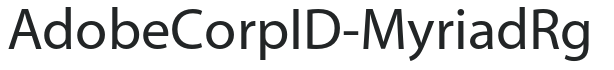AdobeCorpID-MyriadRg preview