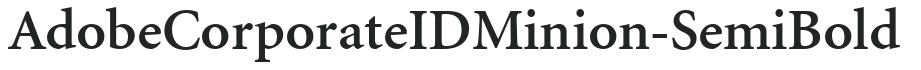 AdobeCorporateIDMinion-SemiBold preview