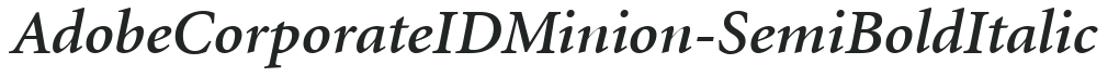 AdobeCorporateIDMinion-SemiBold Italic preview