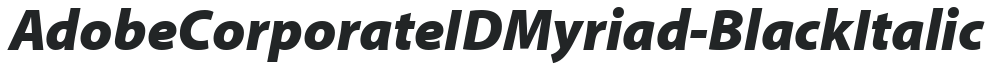 AdobeCorporateIDMyriad-Black Italic preview