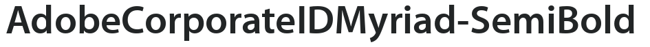 AdobeCorporateIDMyriad-SemiBold preview