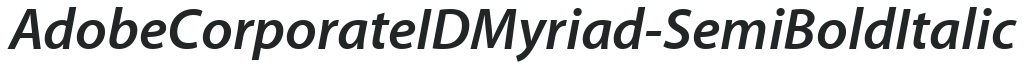 AdobeCorporateIDMyriad-SemiBold Italic preview