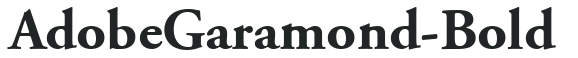 AdobeGaramond-Bold preview